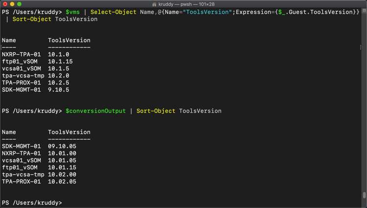 Example: Disk Information from vSphere Object 